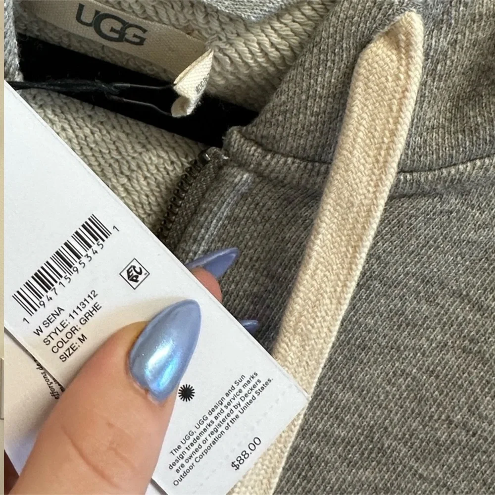 UGG Kaelie Zip Hoodie in Grey - Size M - NEW With Tags - Picture 2 of 5